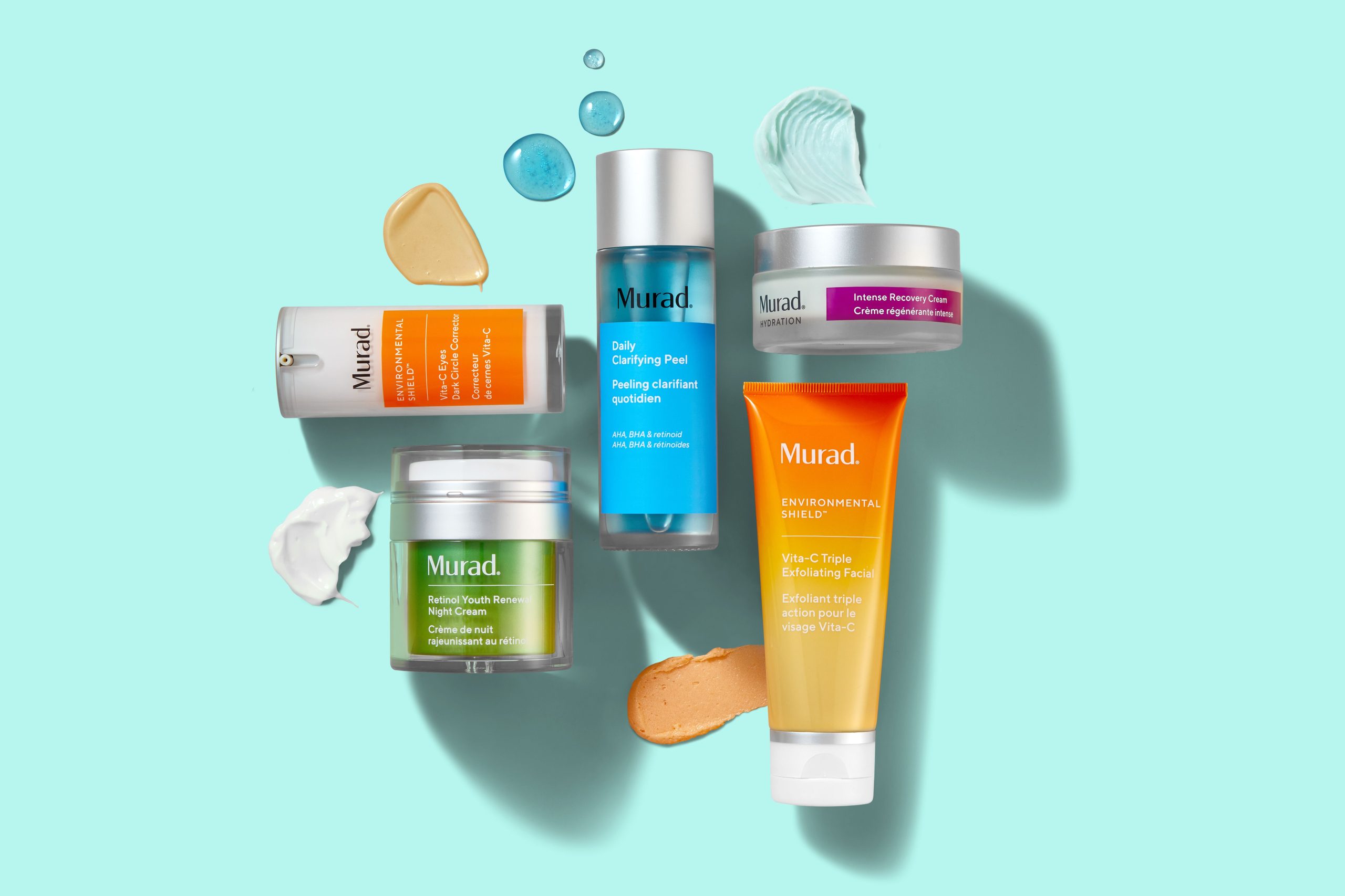 Selection of Murad skincare products available at LA PHARM